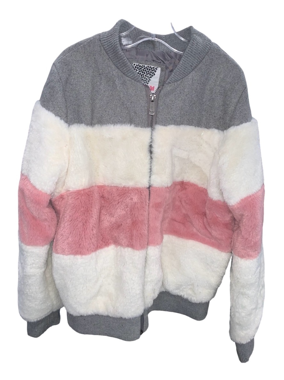 Kensie Girl Faux Fur Girls’s Bomber Jacket Size 10/12